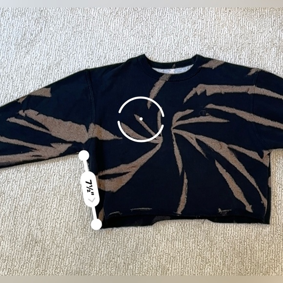 Champion bleach dyed cropped sweatshirt - Picture 8 of 10